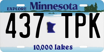 MN license plate 437TPK