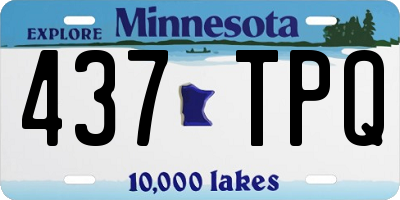 MN license plate 437TPQ