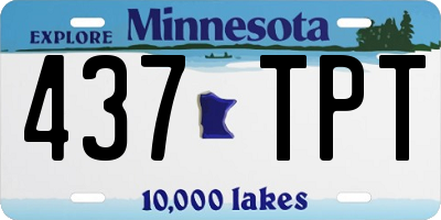 MN license plate 437TPT