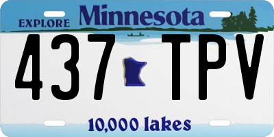 MN license plate 437TPV