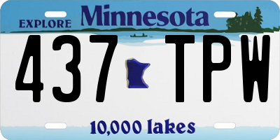 MN license plate 437TPW