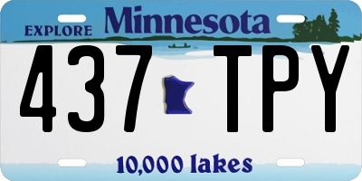 MN license plate 437TPY