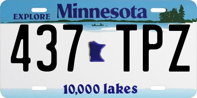 MN license plate 437TPZ