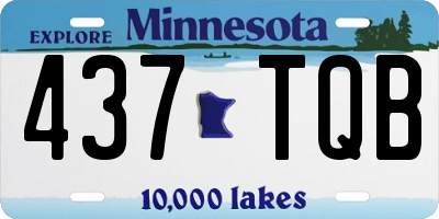 MN license plate 437TQB