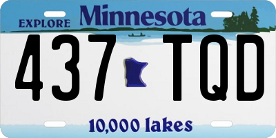 MN license plate 437TQD