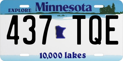 MN license plate 437TQE