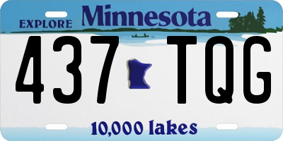 MN license plate 437TQG