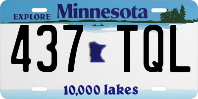 MN license plate 437TQL