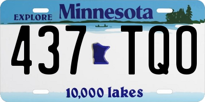 MN license plate 437TQO