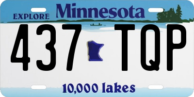 MN license plate 437TQP