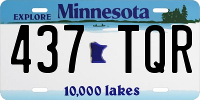 MN license plate 437TQR