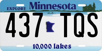 MN license plate 437TQS