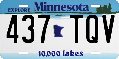MN license plate 437TQV