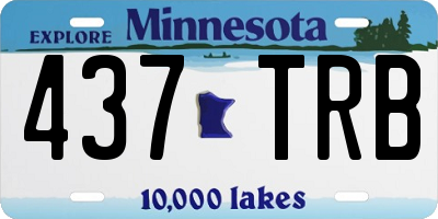 MN license plate 437TRB