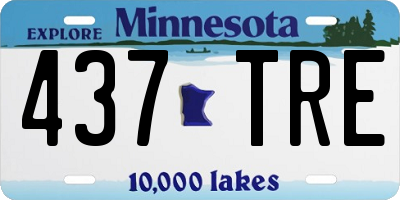 MN license plate 437TRE