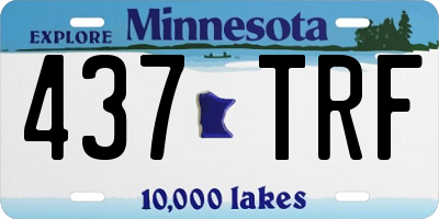 MN license plate 437TRF
