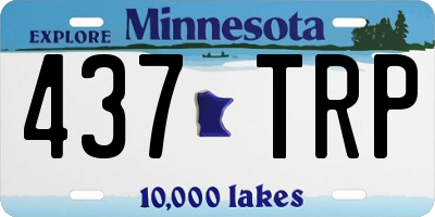 MN license plate 437TRP