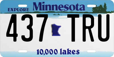 MN license plate 437TRU