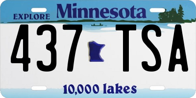 MN license plate 437TSA