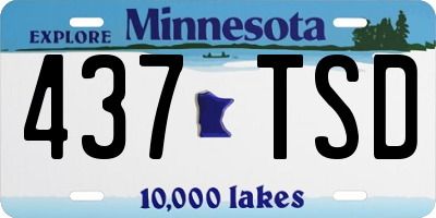 MN license plate 437TSD