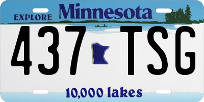 MN license plate 437TSG