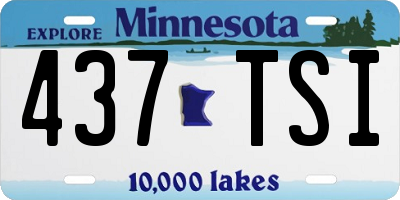 MN license plate 437TSI