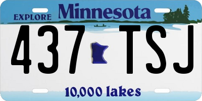 MN license plate 437TSJ