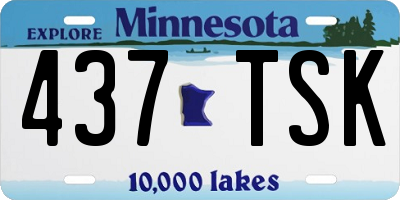 MN license plate 437TSK