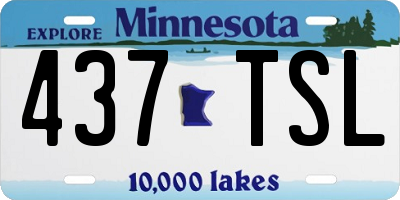 MN license plate 437TSL