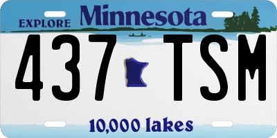 MN license plate 437TSM