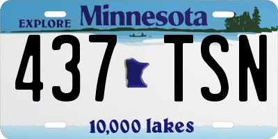 MN license plate 437TSN