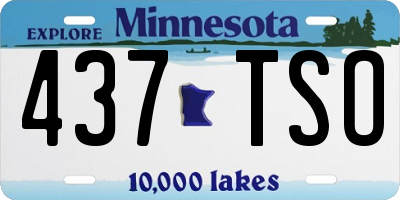 MN license plate 437TSO