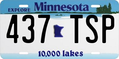 MN license plate 437TSP