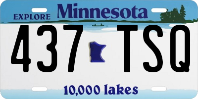 MN license plate 437TSQ