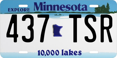 MN license plate 437TSR