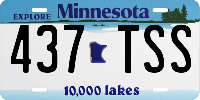 MN license plate 437TSS
