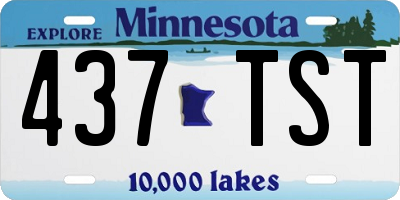 MN license plate 437TST