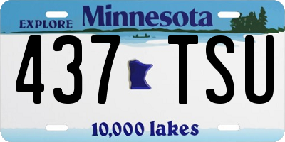 MN license plate 437TSU