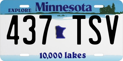 MN license plate 437TSV