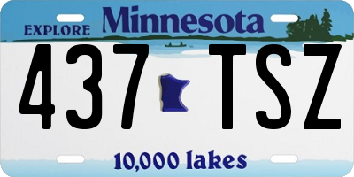 MN license plate 437TSZ