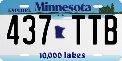 MN license plate 437TTB