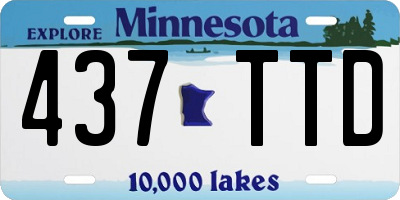 MN license plate 437TTD