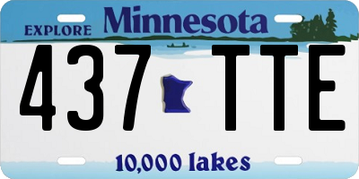 MN license plate 437TTE