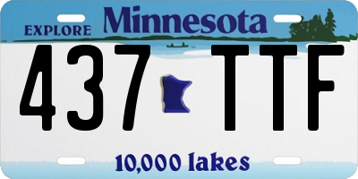 MN license plate 437TTF