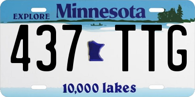 MN license plate 437TTG