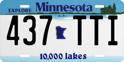 MN license plate 437TTI