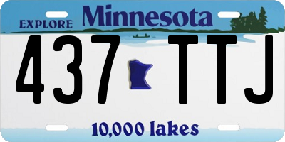 MN license plate 437TTJ