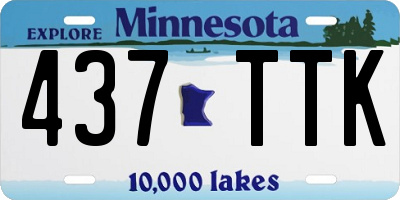 MN license plate 437TTK