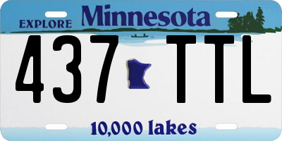 MN license plate 437TTL