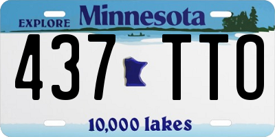 MN license plate 437TTO